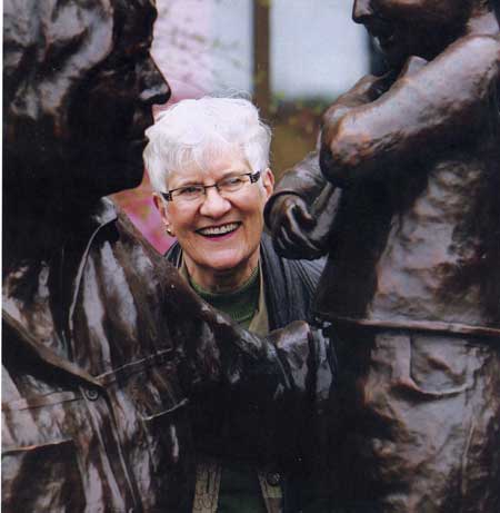 Barbara Paterson with Lois Hole statute