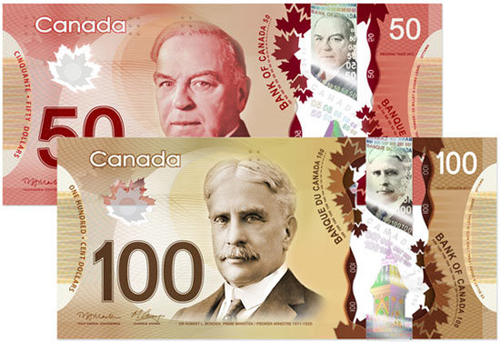 Bank of Canada polymer bills