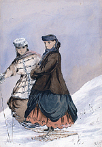 Women on snowshoes, LAC C-102427